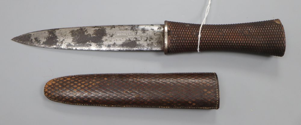 A Wilkinson Pall Mall Shakespeare knife with carved wood handle